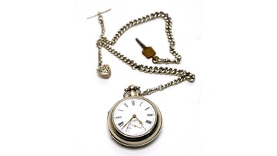 Lot 177 - A Victorian silver pair cased open faced pocket watch