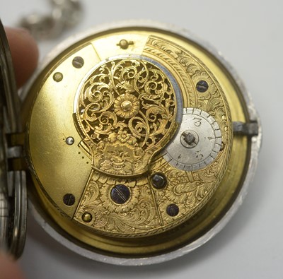 Lot 178 - A George IV silver pair cased open faced pocket watch