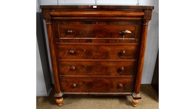 Lot 89 - A Victorian mahogany chest.