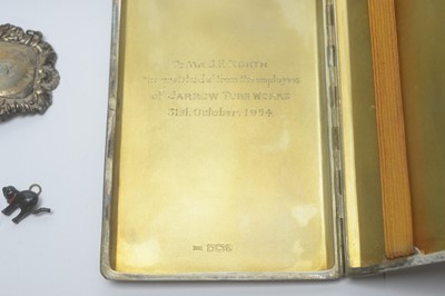 Lot 93 - A selection of silver items, including a cigarette case
