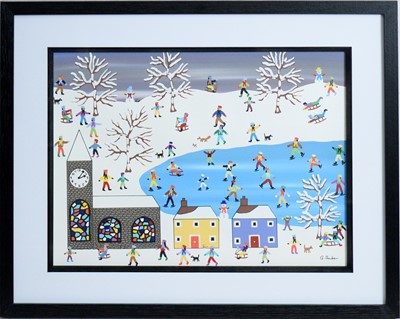 Lot 79 - Gordon Barker - Snow Day | acrylic