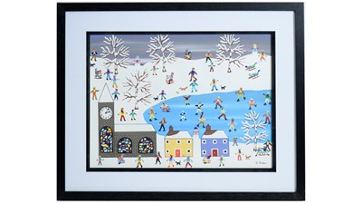 Lot 79 - Gordon Barker - Snow Day | acrylic