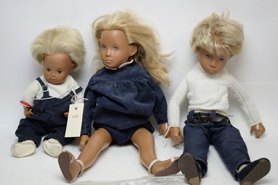 Lot 331 - Three Sasha dolls; and a selection of doll's clothes and accessories.