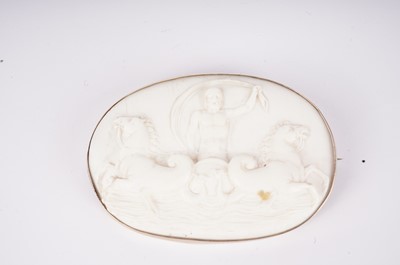 Lot 1162 - A 19th Century carved coral cameo brooch