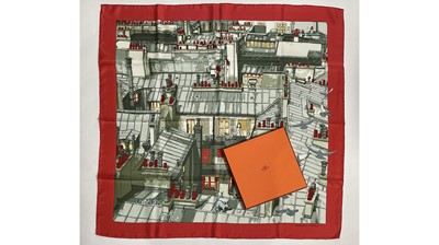 Lot 598 - A Hermes "Over the Rooftops of Paris" silk scarf