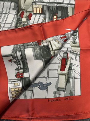 Lot 598 - A Hermes "Over the Rooftops of Paris" silk scarf