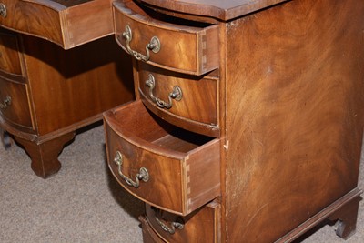 Lot 37 - Reprodux/Bevan Funnel Ltd: a Georgian-style mahogany kneehole desk.