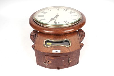 Lot 198 - A 19th Century mahogany drop dial wall timepiece