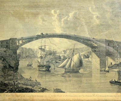 Lot 8 - Hunter, King, and Hollar - Cast Iron Bridge over the River Wear at Sunderland, etc al | engravings