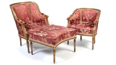 Lot 1161 - Louis XVI style giltwood Duschesse Brisse