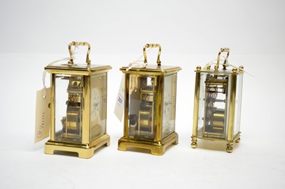 Lot 257 - Two Bayard carriage clocks, and another.