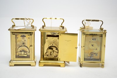 Lot 257 - Two Bayard carriage clocks, and another.