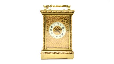 Lot 258 - A 19th Century brass cased carriage clock.
