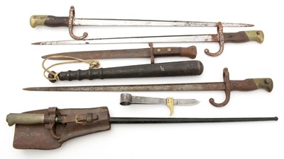Lot 710 - A collection of bayonets, and other items