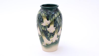 Lot 410 - Moorcroft Angel's Trumpets pattern vase
