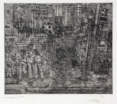 Lot 719 - Tony Phillips - Unemployment, 1970s | etching
