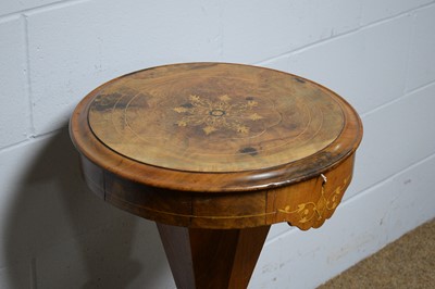 Lot 5 - A Victorian walnut and beech work table.