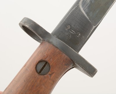 Lot 787 - An American bayonet and another.