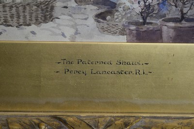 Lot 599 - Percy Lancaster RBA RI - The Patterned Shawl | watercolour