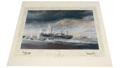 Lot 740 - A print signed by recipients of VC or GC.