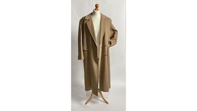 Lot 606 - A gentleman's Burberry camel coat | with "Burberry check" wool lining