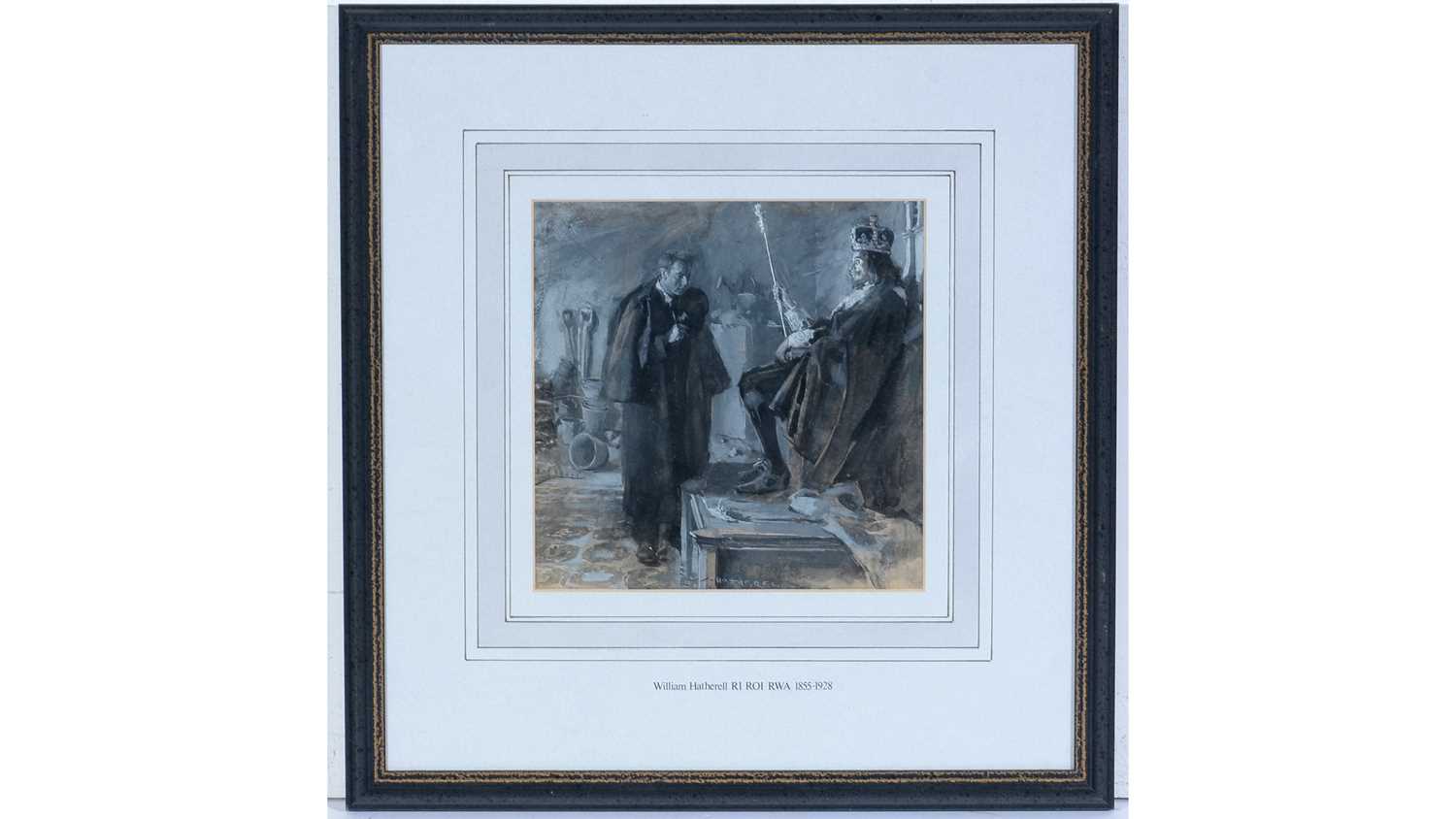 Lot 725 - William Hatherell RI ROI RWA - Charles I Receiving Word of His Fate | watercolour