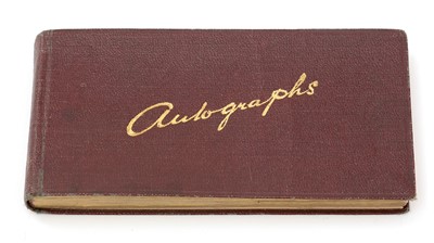 Lot 731 - An autograph book containing signatures of Victoria Cross recipients collected