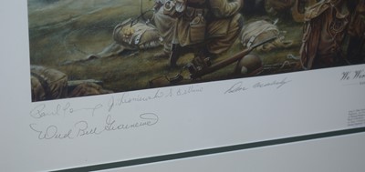 Lot 719 - We Were a Band of Brothers, after John Shaw, with military signatures