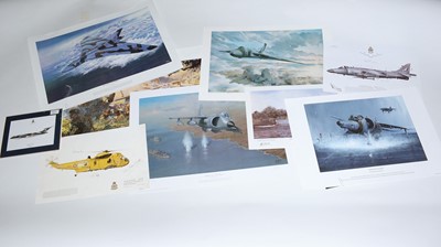 Lot 714 - A large selection of military interest prints, many signed and limited