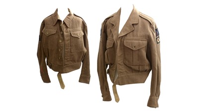 Lot 790 - Two military battledress trousers and jackets