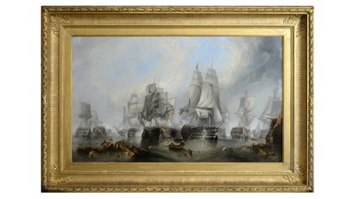 Lot 668 - John Wilson Carmichael - The Battle of Trafalgar | oil