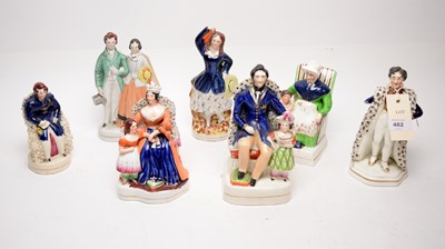 Lot 482 - A small selection of Dudson and other Staffordshire figures.