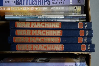 Lot 644 - A selection of hardback and other books primarily relating to battleships