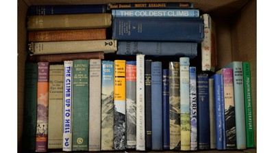 Lot 649 - A selection of hardback books primarily relating to mountaineering and travel