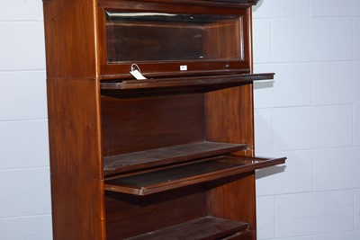 Lot 51 - An early 20th C mahogany Globe Wernicke style five-section bookcase.