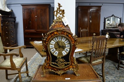 Lot 85 - An ornate Continental Louis XIV-style bracket clock