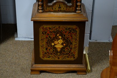 Lot 63 - An ornate Continental 'Tempus Fugit' longcase clock.