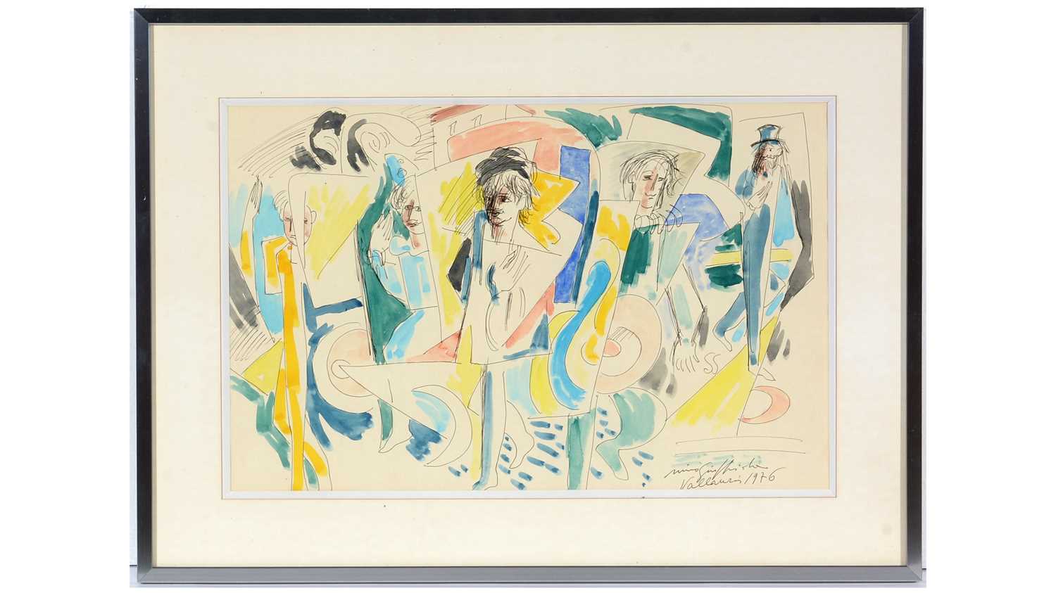 Lot 45 - 20th Century Continental - Figures and Shapes | watercolour and ink