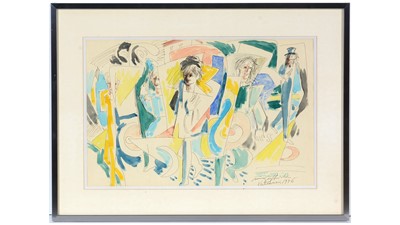 Lot 45 - 20th Century Continental - Figures and Shapes | watercolour and ink