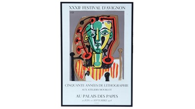 Lot 150 - After Pablo Picasso - Exhibition poster for the 32nd Festival D'Avignon | lithograph
