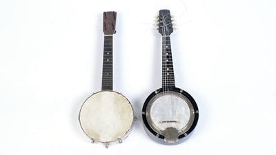 Lot 518 - A mandolin banjo and a banjolele