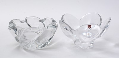 Lot 41 - Two Orrefors heavy glass bowls