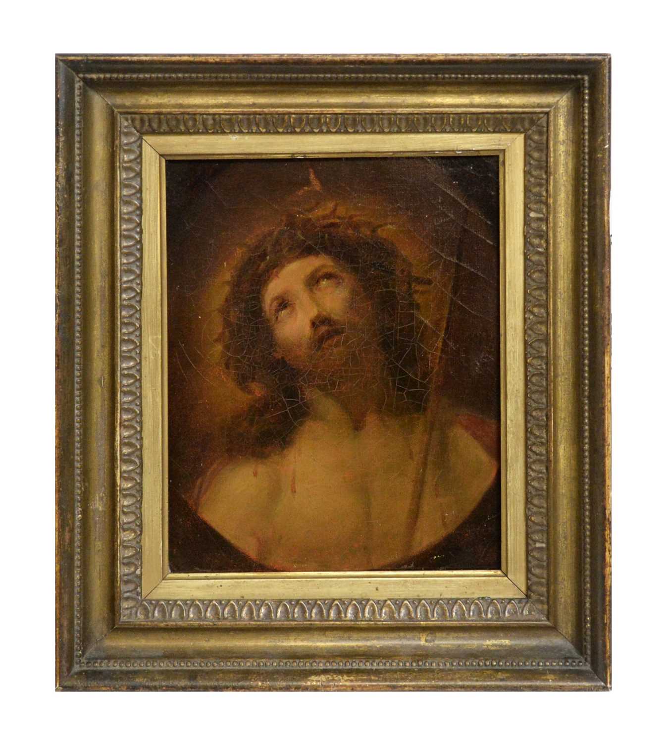 Lot 772 - 19th Century - Portrait of Christ wearing a crown of thorns | oil