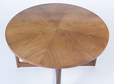 Lot 12 - Attr.  to A.H. McIntosh of Kirkcaldy: a mid Century rosewood circular coffee table.