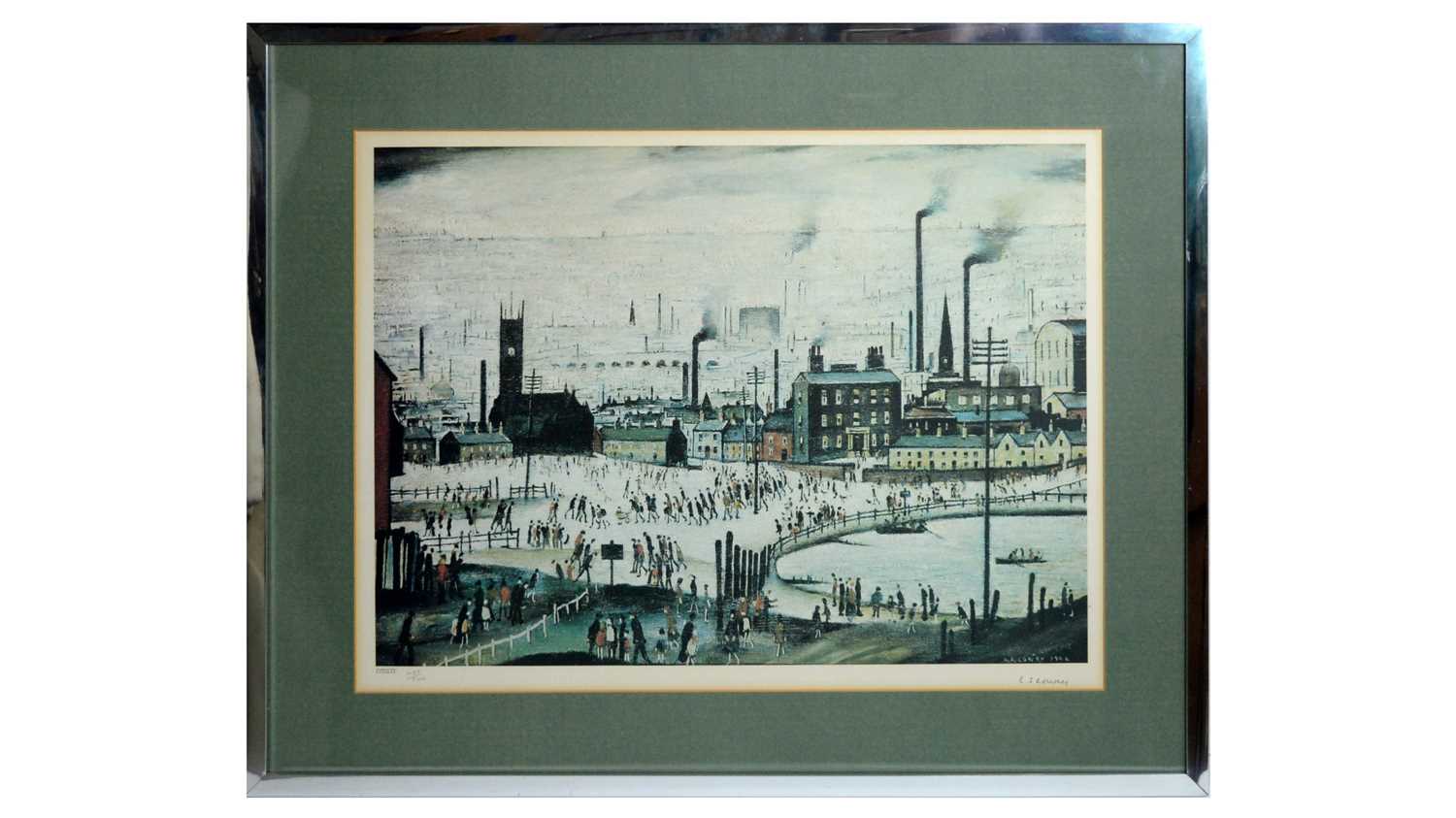 Lot 544 - After L. S. Lowry RBA RA - An Industrial Town | signed limited edition collotype