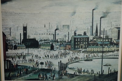 Lot 544 - After L. S. Lowry RBA RA - An Industrial Town | signed limited edition collotype