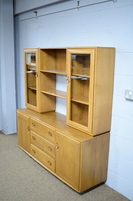 Lot 33 - Ercol: a Windsor elm sideboard and display cabinet