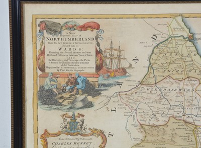 Lot 703 - Thomas Kitchin - A New and Improved Map of Northumberland | hand coloured engraving