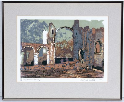 Lot 712 - Norman Wade - Lindisfarne Priory | limited-edition lithograph