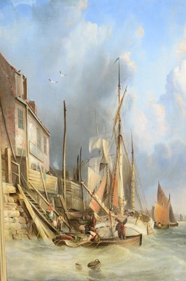 Lot 667 - William Crawhall - A view on the Tyne | oil